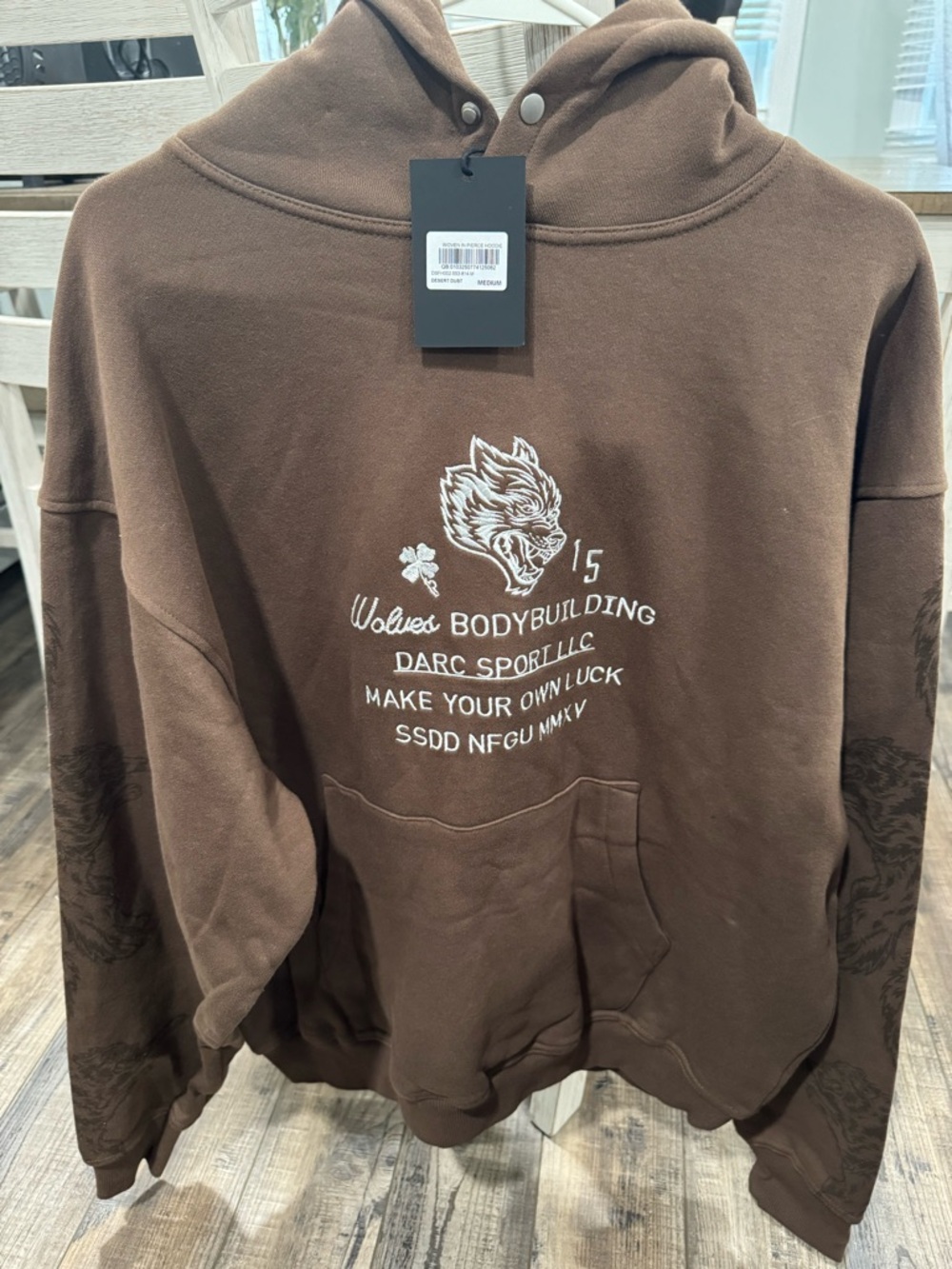 Darc Sport Brown Wolves Bodybuilding Crewneck Sweatshirt
